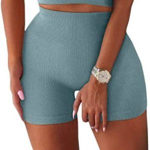 Amazon FAFOFA Workout Sets Seamless Ribbed High Waisted